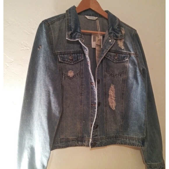 Highway Jeans Distressed Jean Jacket New XL - Picture 3 of 4